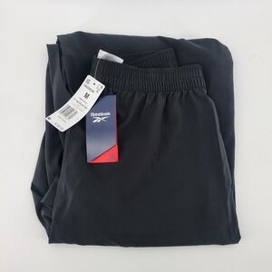 Reebok Womens ID Train Woven Pant‎ Black Training Activewear Wide Leg Medium New